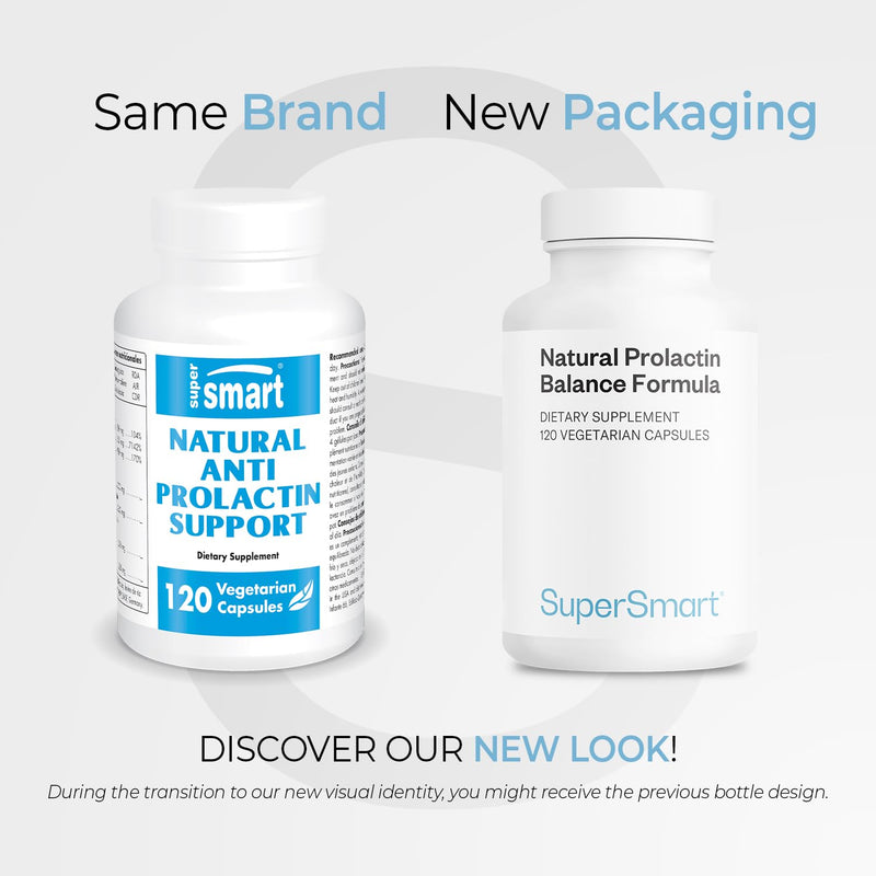 Supersmart - Natural Anti Prolactin Supplement - with p5p Vitamin B6, Mucuna Pruriens, Maca Root, Ashwagandha | Gluten Free - 120 Vegetarian Capsules