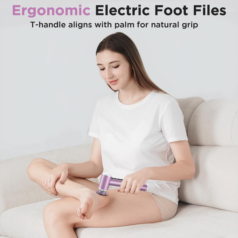 Electric Foot Callus Remover, Apply Oil,Foot SPA,Foot File,Reusable Nano-Glass Head, Ergonomic Premium Aluminum Callus Remover for feet, Rechargeable Pedicure Tools for Feet,Gifts for Men Women pink - BeesActive Australia