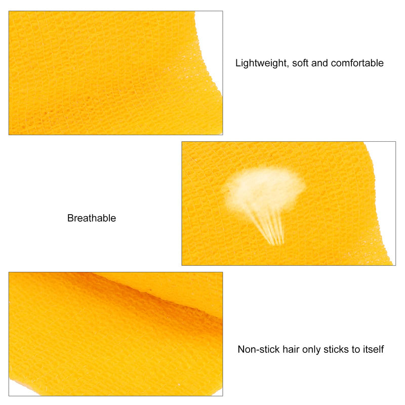 Yellow Non-Woven Cow Hoof Repair Bandage, Cohesive Tape Wrap for Pasture Farm Cattle Hoof Vet Wrap Trimming Supplies - BeesActive Australia