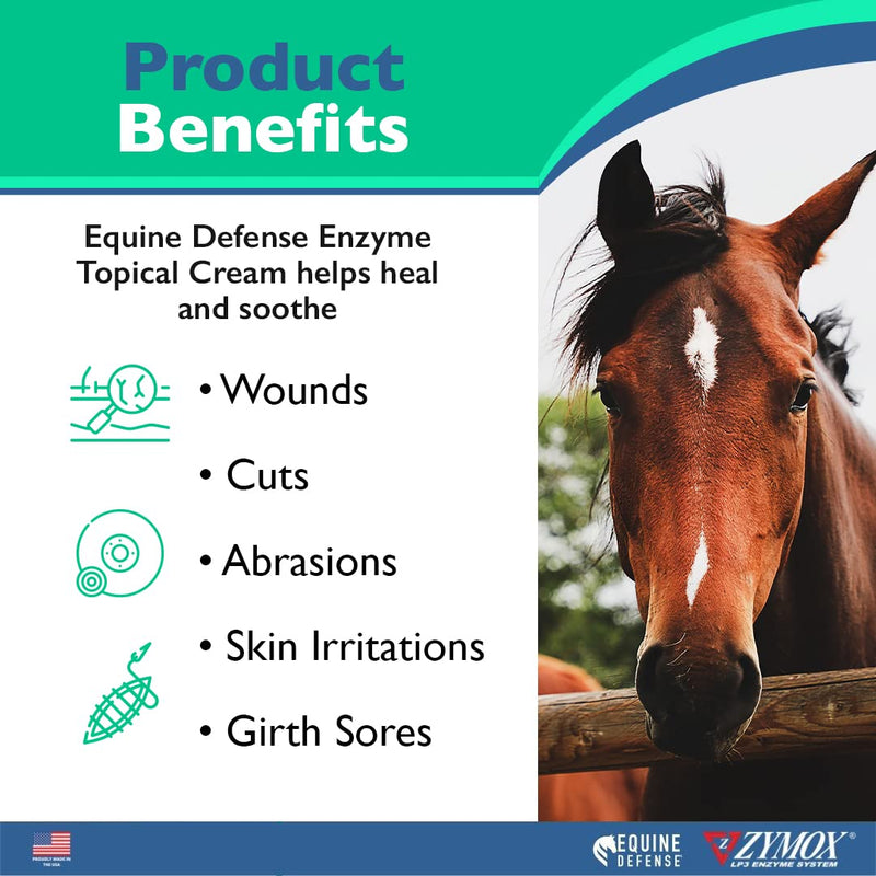 Zymox PET KING BRANDS Equine Defense Enzymatic Topical Cream, 2.5 oz. – Multi-Complex Enzyme Ointment for Horse, Livestock & Animal Wound Care - BeesActive Australia