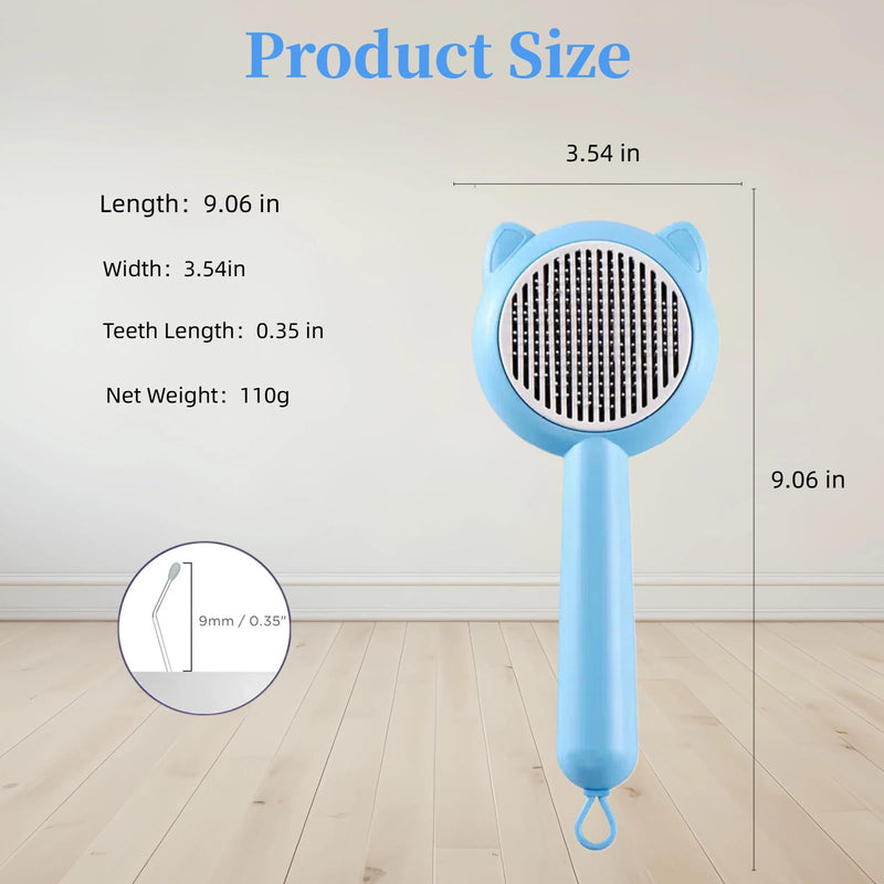 Cat Brush for Shedding，Pet Grooming Brush for Cats & Dogs，Cat Hair Brush with Self Cleaning Button,Deshedding Brush Easy to Removes Loose Fur - BeesActive Australia