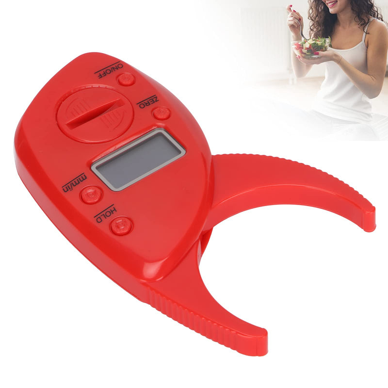 Body Fat Caliper, Accu Measure Fat Calipers Subcutaneous Fat Calipers Body Fat Measurement Device Fat Calipers for Trainers for Fitness Enthusiasts(red) - BeesActive Australia