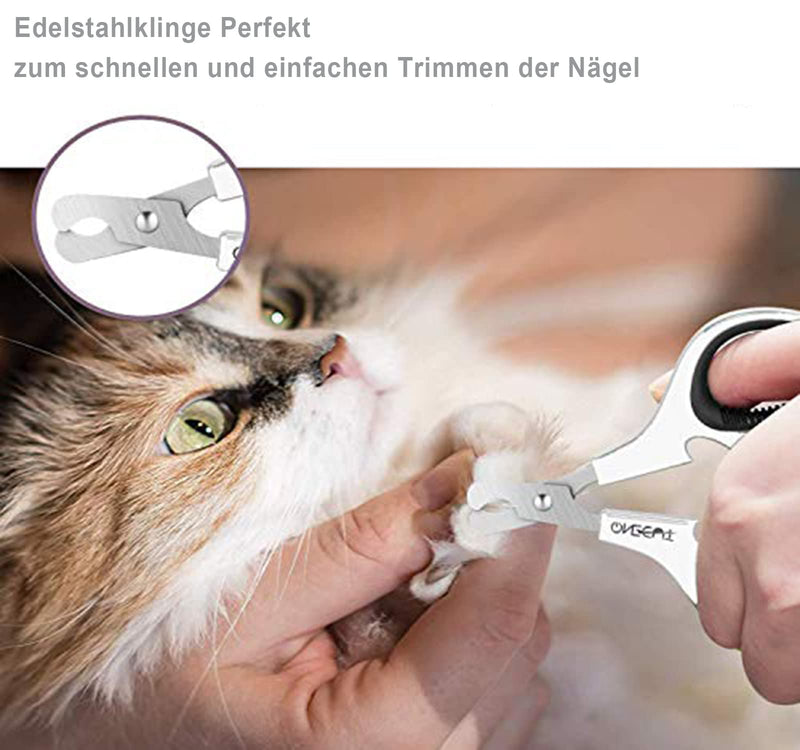 OneCut Cat Claw Scissors, Claw Scissors for Dogs & Rabbits with Non-Slip Handles, Nail Clippers for Pets, Claw Nail Clippers for Trimming Cats, Puppies, Kittens (Black) - BeesActive Australia
