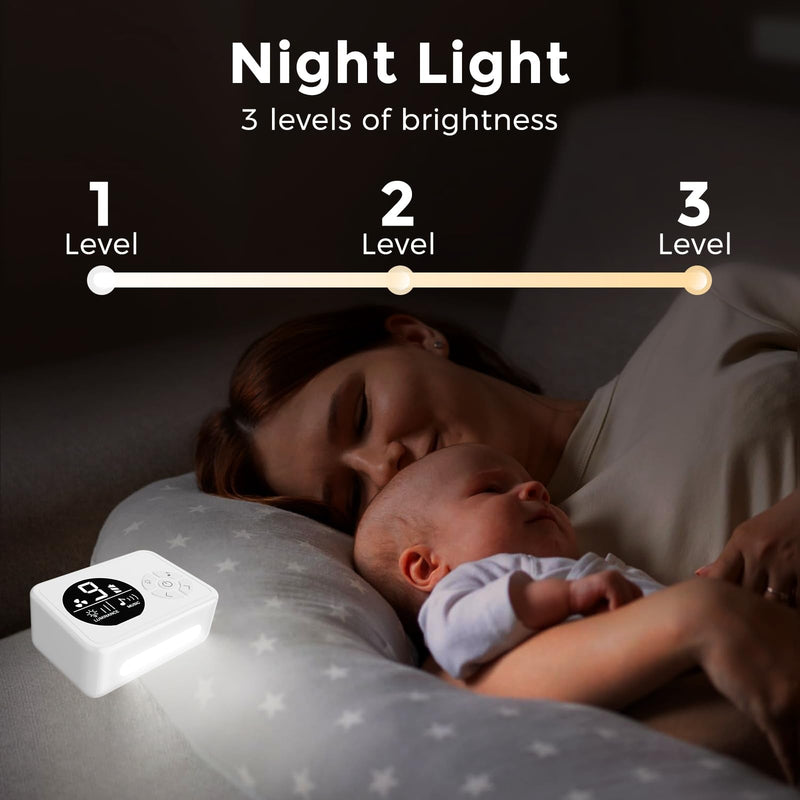 Nasal Aspirator for Baby, Nose Sucker with 9 Suction Levels, Electric Snot Sucker, 3 Levels Night Light & Nursery Rhyme Soothing Function, Food-Grade Silicone Tips White