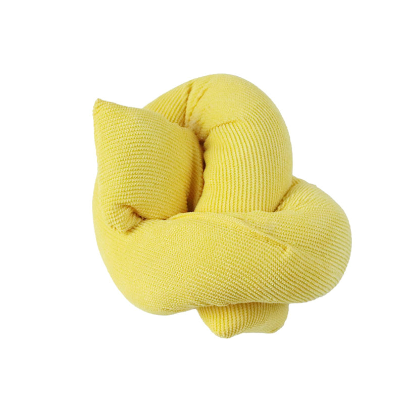 TJE Pet Calming Pillow Soft Plush Washable - Neck Support, Anxiety Relief, Joint Comfort for Small/Medium/Large Dogs & Cats (Yellow Chenille Stems) Yellow