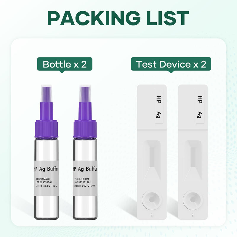 H Pylori Test Kit – 2 PCS H. Pylori Test, H-Pylori Stool (Antigen) Self-Test for Home Use, 99.9% Accurate, Fast 10-15 Min Results, Easy to Use, No Lab Needed - BeesActive Australia