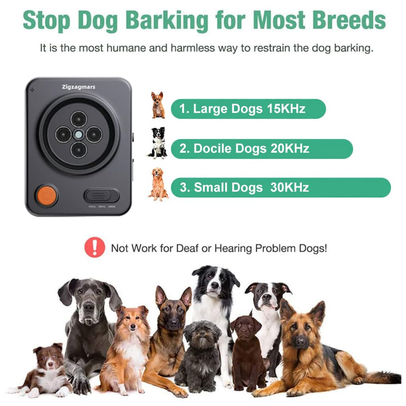 Anti Barking Devices, No Need App, Instant Use - 3 Modes Ultrasonic Bark Box, Dog Bark Deterrent Devices, Dog Barking Stopper 33ft Range, Barking Control Device for Dogs Indoor/Outdoor (black) black