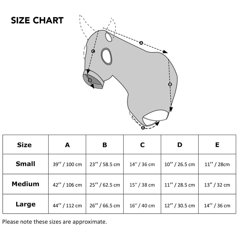 Harrison Howard Stretch Hood No Eye/Ear Covers Head, Shoulders, Mane, Chest, Withers Perfect for Show/Event Preparation-Grey M - BeesActive Australia