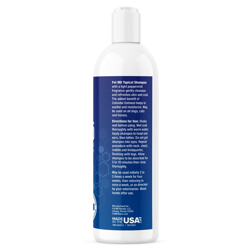 Pet MD TopicalShampoo for Dogs, Cats, & Horses- 12 oz - PawsPlanet Australia