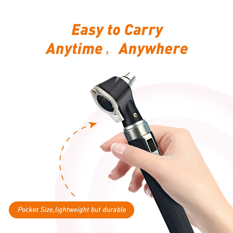 Scian Otoscope - Ear Scope with Light, Pocket Ear Diagnostic Kit with 3X Magnify Lens & 8 Speculum Tips for Kids,Elders,Dogs,Home Use (New-Black) New-Black - BeesActive Australia