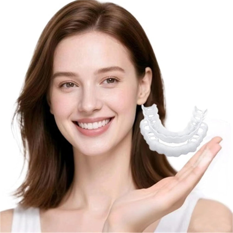 2 Pairs Photo-Optimized Smile Enhancer, Shade Matched, Unisex Steady Photography Teeth Whitening Kit (White) White