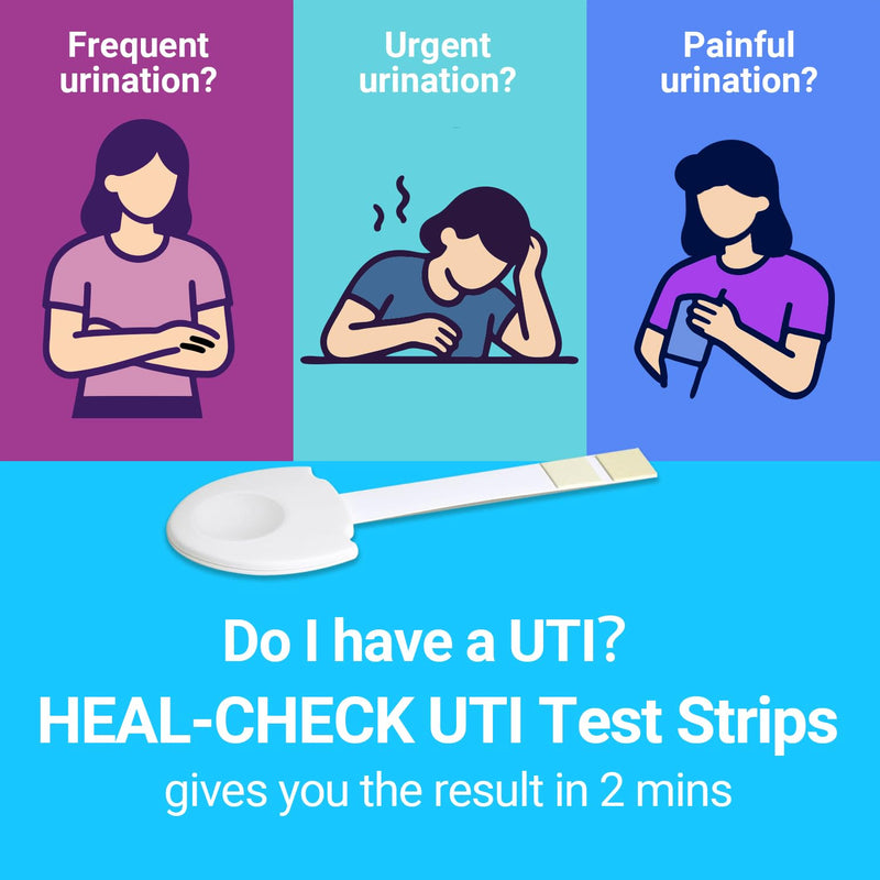 6 Pack UTI Test Strips, Urinary Tract Infection Test Kit for Women Men, Accurate Result in 2 Minutes, Monitor Bladder Health at Home, Clinically Tested, Easy to Grip, Individually Wrapped 6T - BeesActive Australia