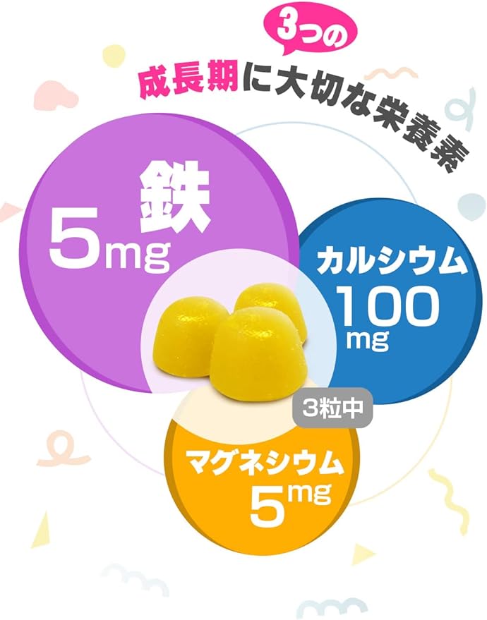 Gummy Supplement Iron & Calcium 60 tablets 20 days supply per piece [Gummy/Pineapple juice included/Delicious/Multi-minerals/Family/Children/Health/Supplements/Supplements/Nutritional supplements/Reliable domestic production/Coprina] - BeesActive Australia