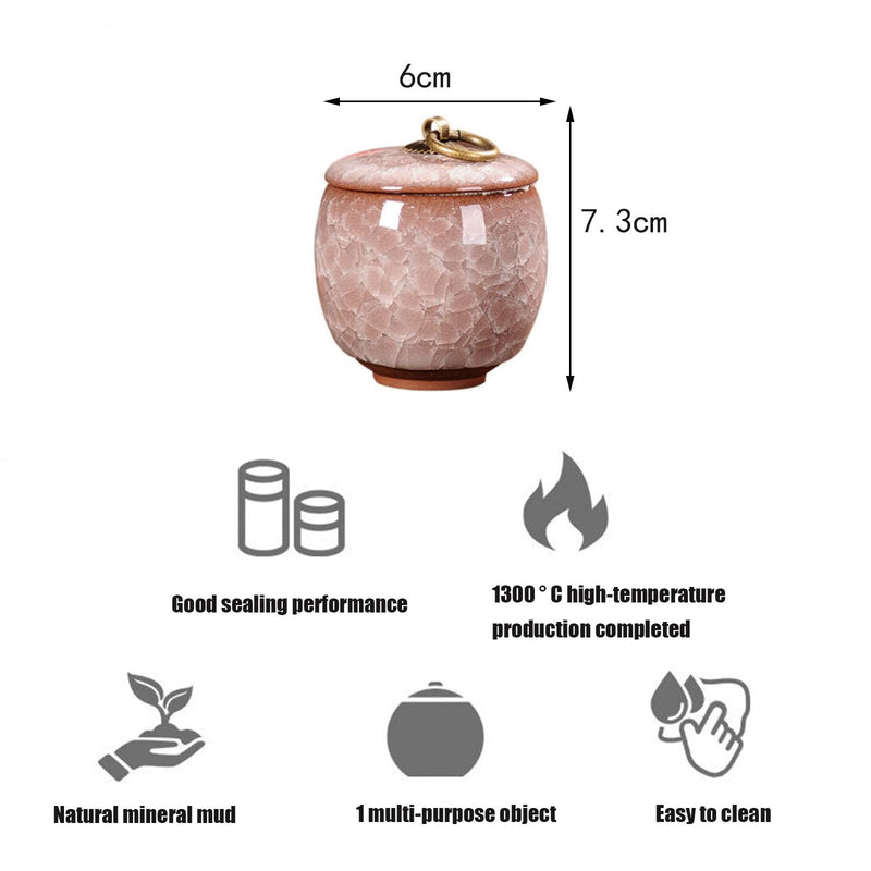 Small Human Ashes Urn, Handmade Ceramic Urn, Beautiful Small Keepsake Urns for Pet or Human with Premium Gift Box ((Beige: 1pc + Blue: 1pc)) (Beige: 1pc + Blue: 1pc) - BeesActive Australia