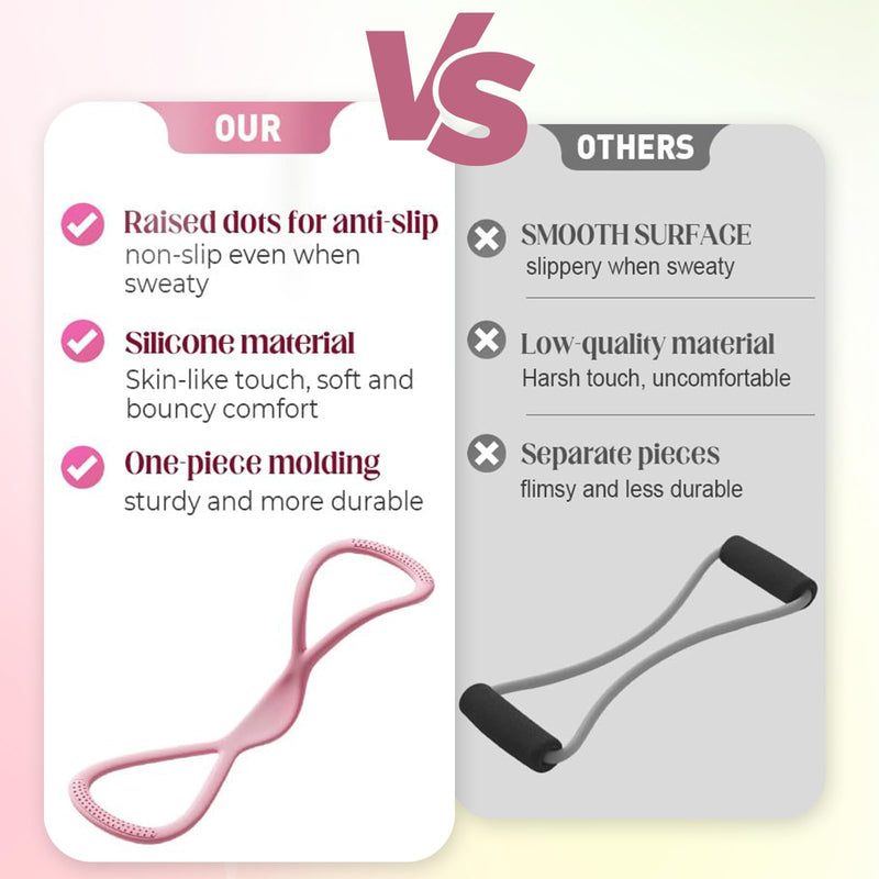 Figure 8 Resistance Band for Women, 8 Shaped Resistance Band with Handle for Arms Working Out, Exercise Bands for Shoulder, Back, Legs, Yoga Pulling Rope, Elastic Stretch Bands 15+25+35LB - BeesActive Australia
