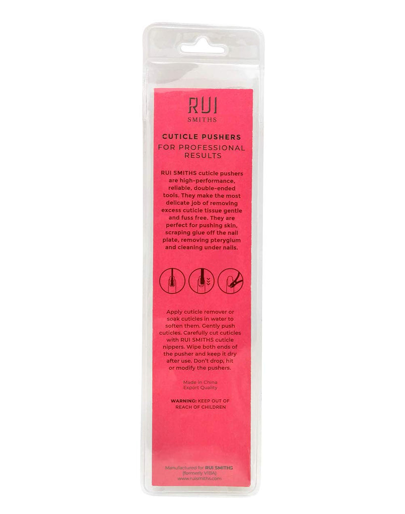 Rui Smiths Pro Cuticle Pusher with 2 Ends - Stainless Steel Manicure Tool - Style 106 - BeesActive Australia