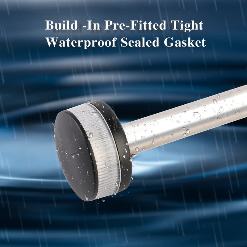 Stern Light Boat Anchor Light Marine Navigation lights All Round White LED USCG 2 NM Removable 2 Pin Plug in Base 12 Volts 22 Inches - BeesActive Australia