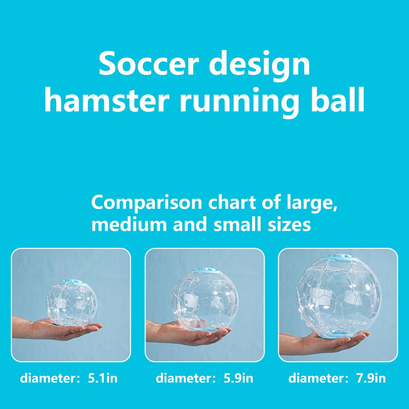 Hamster Ball - 6 Inch Dwarf Hamster Ball with Football Design, Exciting Hamster Toys for Your Small Pets (5.9in) 5.9in - BeesActive Australia