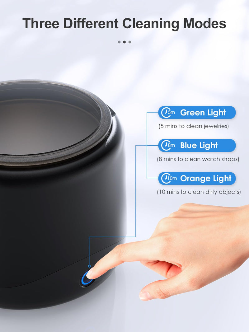Ultrasonic Retainer Cleaner, 45kHz Retainer Cleaner Machine for Dentures, Mouth Guards, Aligners, Braces, Toothbrush Heads & Jewelry, 230ML Dental Cleaning Pod with 3 Modes & Digital Timer - BeesActive Australia