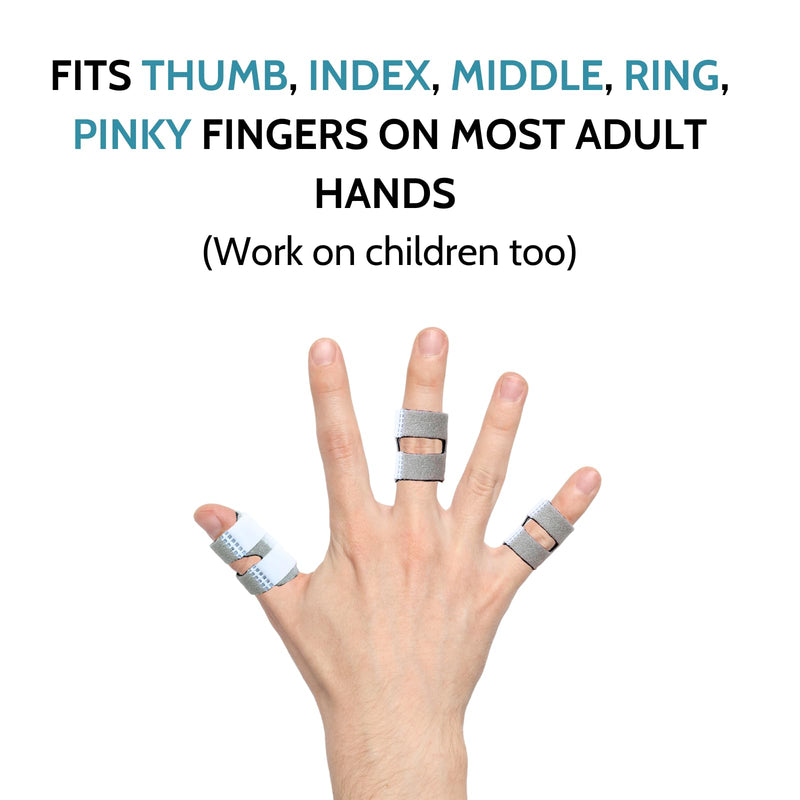 5 Pcs Thumb Splint,Trigger Finger Splints,Finger Brace,Broken Fingers Straightening,Pain Relief,Arthritis or Support for Fingers,Suitable for thumb, Index, Middle, Ring, Pinky Finger - BeesActive Australia