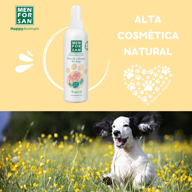 MENFORSAN Eau de Toilette for dogs | Tropical | Intense and refreshing scent | Deodorizing effect | With very mild ingredients that do NOT irritate the skin | With neutral pH value | 125ml - BeesActive Australia