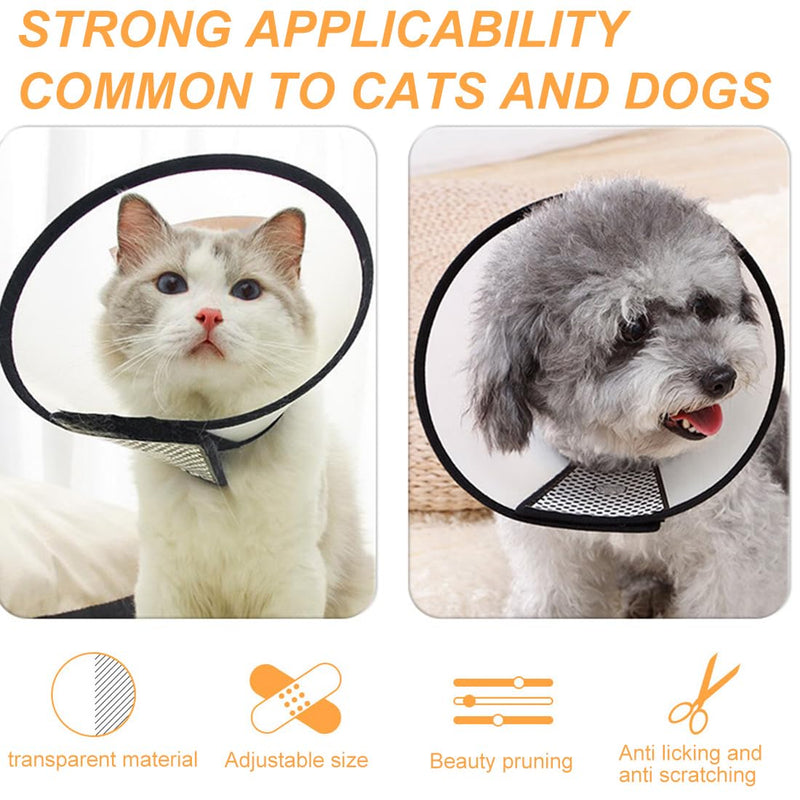 PHCOZY 1 Neck Collar for Pets Plastic Elizabethan Plastic Elizabethan Collar Soft Cat Protective Collar Lightweight Elizabethan Collar for Kittens Puppies XS (18-22 cm) - BeesActive Australia