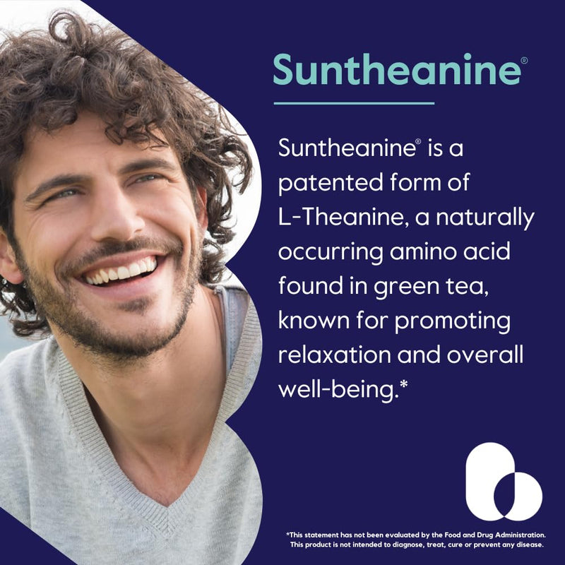 BESTVITE Double Strength Suntheanine L-Theanine 200mg – Patented & Clinically Studied – 120 Vegetarian Capsules (2 x 60) – Vegan – No Stearates – Non GMO – Gluten Free – Relaxation Support 120 Count (Pack of 1)