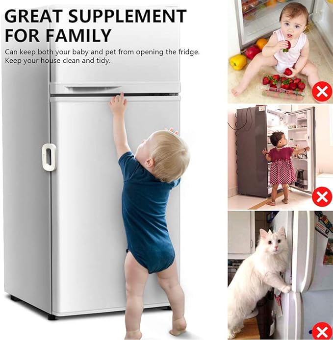LIKENNY Refrigerator Door Lock, Baby Guard, Child Lock, Refrigerator Drawer Lock, Safety Lock, Refrigerator Door Stopper, Earthquake Prevention, Tamper Prevention, Multi-function (Set of 1) -  Australia