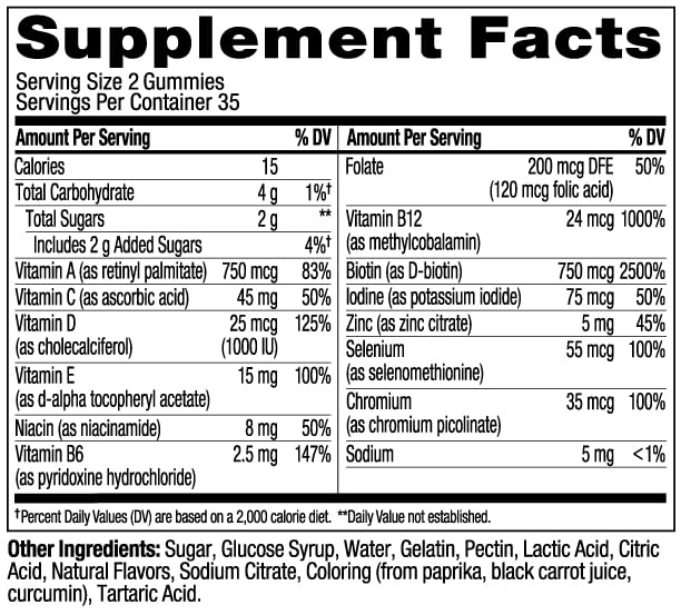 Olly Teen Girl Multi Gummy, Healthy Skin and Immune Support, 15 Essential Vitamins, Biotin, Zinc, Calcium, Chewable Multivitamin, Berry Melon, 35 Day Supply, 70 Count 70 Count (Pack of 1) - BeesActive Australia