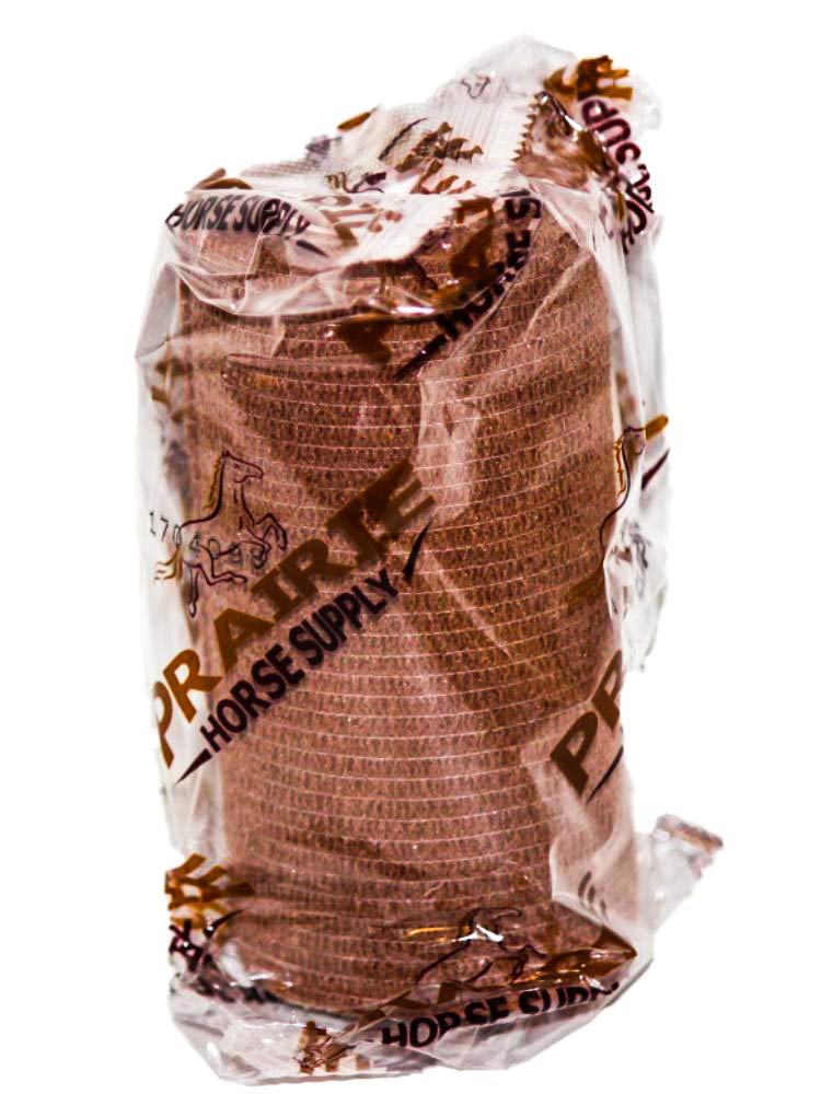 3 Inch Vet Wrap Tape Bulk (Brown) (Pack of 12) Self Adhesive Adherent Adhering Flex Bandage Grip Roll for Dog Cat Pet Horse 12 Rolls Brown - BeesActive Australia