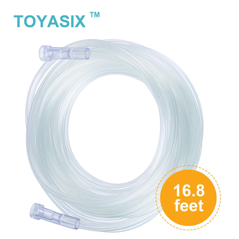 Oxygen Supply Tubing - Premium Crush-Resistant with Curved Prongs, High Flow Oxygen Tubing for Oxygen Concentrator Machine, Nebulizer Tubing & Oxygen Therapy - 16.8 FEET 3 Pack 3-16.8FEET - BeesActive Australia