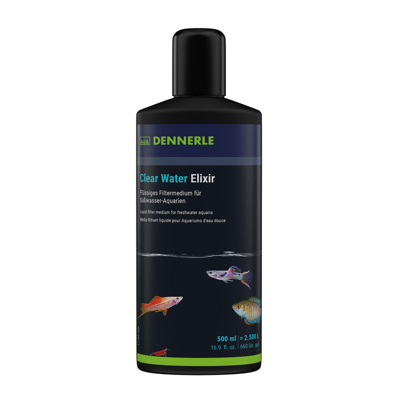 Dennerle Clear Water Elixir, 500 ml - liquid filter medium for water purification, care and prevention, water conditioner for aquarium water - BeesActive Australia