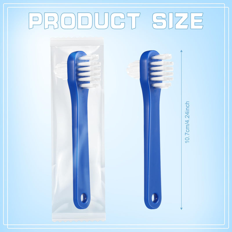 50 Pcs Denture Brush Individually Dual Headed Firm Hard Bristle Toothbrush Denture Cleaner Brush for Cleaning Dentures, Retainers, False Teeth, Braces - BeesActive Australia