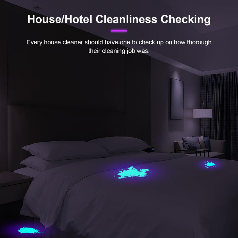 ESCO LITE UV Black Light Flashlight, Powerful 128LED Handheld Ultraviolet Flashlight Upgraded Bright Blacklight Detector for Dog Urine, Scorpion and Bed Bug - BeesActive Australia