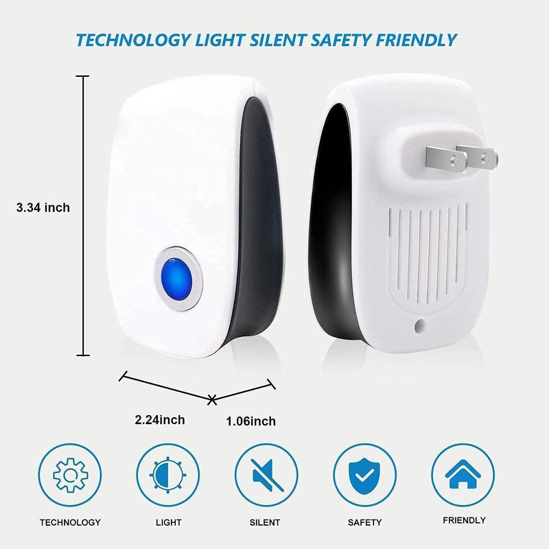 Ultrasonic Pest Repeller 6 Packs,Electronic Plug in Sonic Repellent pest Control for Insects Roaches Ant Mice Bugs Mouse Rodents Mosquitoes Spiders - BeesActive Australia
