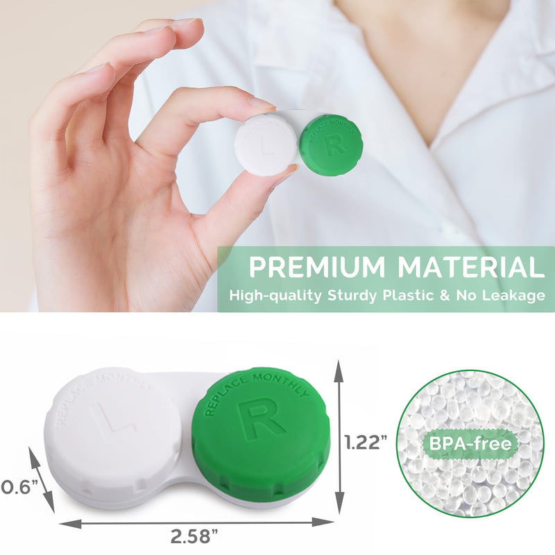 Contact Lens Case, 12 Pack Colorful Empty Contact Lens Cases Box Holder Container for Storage, Travel, Daily Home Use multi-color