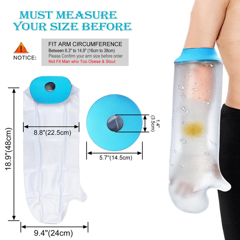 Cast Covers for Shower Arm Kids Waterproof Bath Soft comfortable Watertight seal to Keep Wounds Dry,Child Bandage Protector Covers Broken Hand,Wrist, Finger,Elbow,Fit Arm Circumference 6.3" to14.9" Kids Arm-S - BeesActive Australia