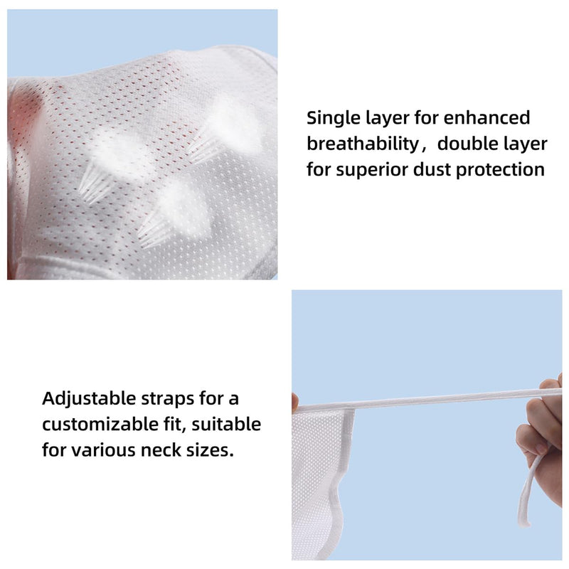 Tracheostomy Dust Cover 4Pcs Throat Curtains with Neck Stoma Protection – Adjustable Breathable Trach Shields for Comprehensive Tracheostomy Care (Double-layer) Double-layer - BeesActive Australia