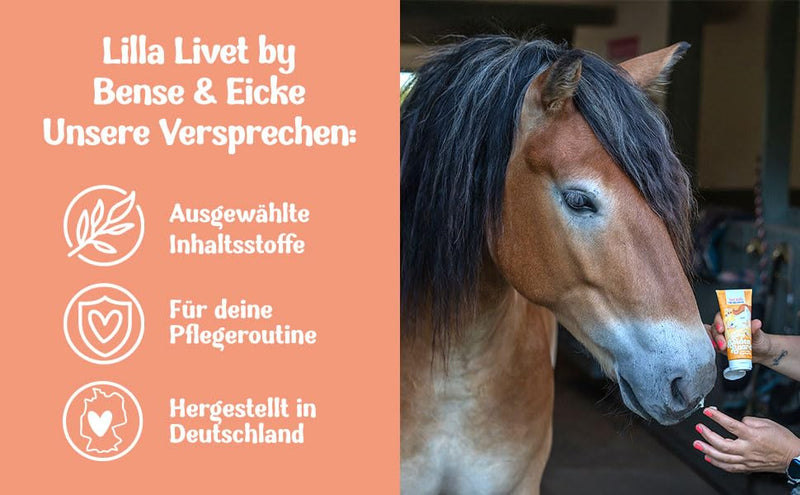 Lilla Livet by Bense&Eicke First Aid Care Cream with MicroSilver BG SOS Skincare Mousse for Horses, Supports Skin Barrier & Regeneration, 100 ml Dispenser