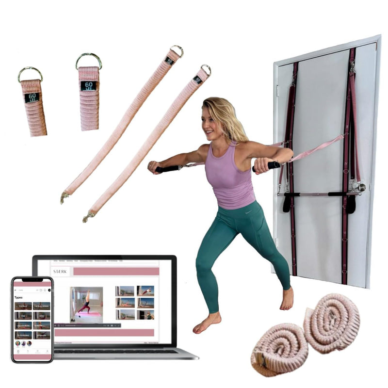 STAERK Pilates Suspension Training System - Premium Resistance Training Kit - At-Home Pilates for Strength & Flexibility - Resistance Bands Set for Home Gym, Travel, and Outdoors Medium Resistance Band Set - BeesActive Australia