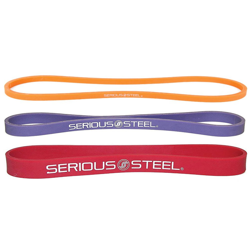 Short Resistance Bands - 12" by Serious Steel Fitness Set (#0, 1, 2)