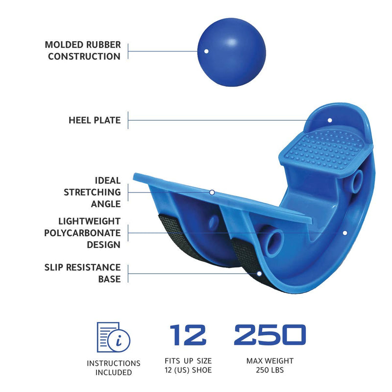 Lumia Wellness Foot Rocker with Massage Ball - Calf Stretcher for Plantar Fasciitis, Achilles Tendonitis, Shin Splints, Heel, Feet Pain Relief - Ankle Wedge Stretches Strained Leg Muscle - BeesActive Australia