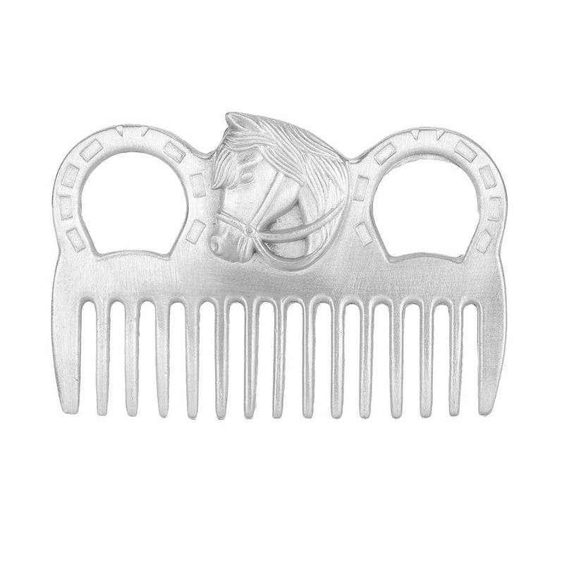 Metal Horse Comb, 4inch Stainless Metal Pulling Combs Horse Mane Comb Horse Tail Comb Mini Pocket Combs Horse Grooming Comb Livestock Comb for Cleaning Hair Removing Loose Undercoat Knots, Silver - BeesActive Australia