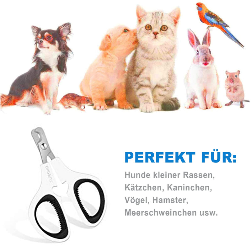 OneCut Cat Claw Scissors, Claw Scissors for Dogs & Rabbits with Non-Slip Handles, Nail Clippers for Pets, Claw Nail Clippers for Trimming Cats, Puppies, Kittens (Black) - BeesActive Australia
