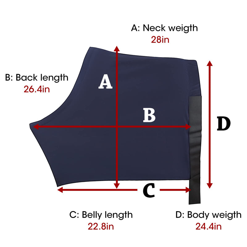 Horse Shoulder Guard, High Elastic Spandex Fabric Horse Vest - Anti-Rub Bib - Navy Blue(Size M) Medium - BeesActive Australia