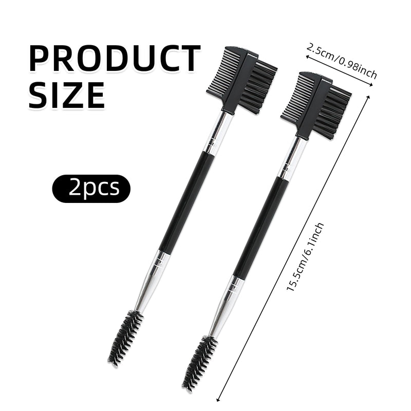 Pack of 2 tear stain removal comb, dog tear stain remover comb, double-sided dog eye comb brush, grooming pets, double-sided comb for mucus and removing crusts. (Black) - BeesActive Australia