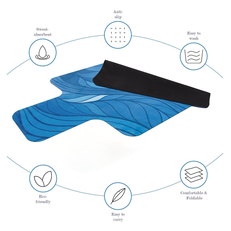 Pilates Reformer Machine Mat, Non Slip Pilates Reformer Cover Lightweight Foldable Washable Pilates Reformer Mat for Gym Fitness, Blue