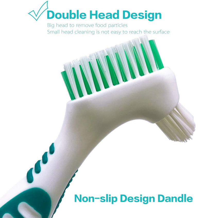 Premium Hygiene Denture Cleaning Brush Set, Multi-Layered Bristles & Ergonomic Rubber Handle, for Denture Care(Pack of 2) - BeesActive Australia