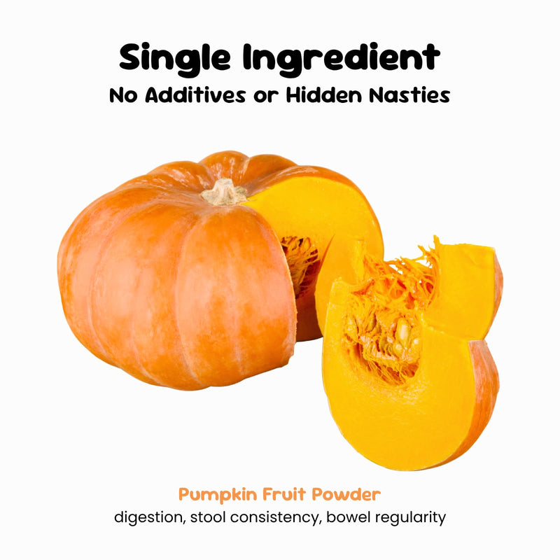 100% Natural Pumpkin Powder for Dogs - High Fibre Food Topper for Digestive Support, Stool Consistency & Healthy Guts, Sprinkle or Mix, Made in UK - 100 g 100 gm