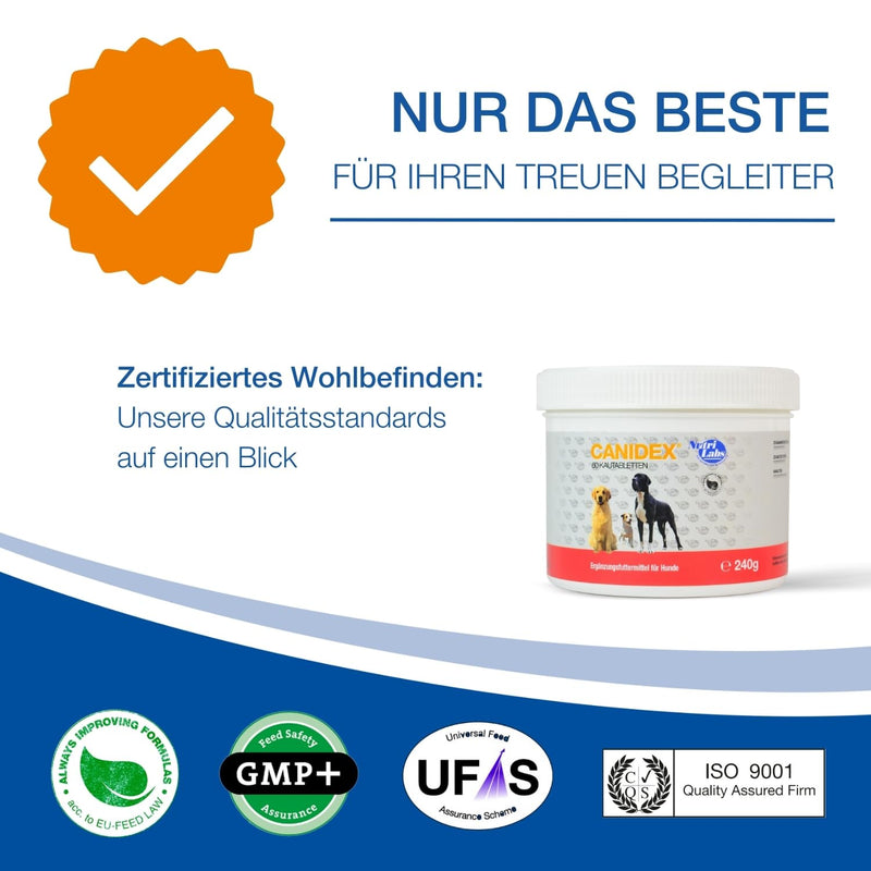 NutriLabs Canidex® joint tablets for dogs 60 PCS. - with MSM, hyaluronic acid, glucosamine, UVM. - Health products for dogs - Food supplements for dogs - Devil's claw dog chewable tablets 60 pieces - BeesActive Australia